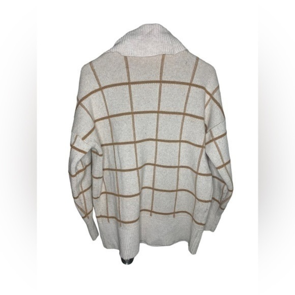 Madewell Window Pane Long Sleeve Turtle Neck Sweater Size Small - Picture 6 of 8